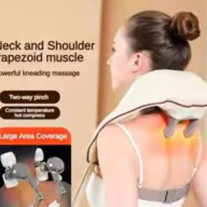 Shoulder and Neck Massager Professional Edition - With realistic humanoid massage, rechargeable to relax muscles, home masseur